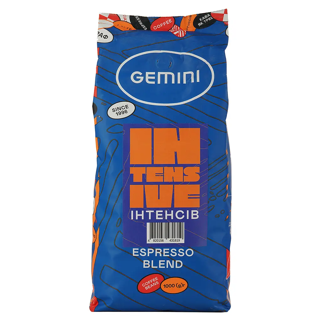 Набор кофе в зернах Gemini Intensive Espresso Blend 1 кг х 2 шт. - фото 2