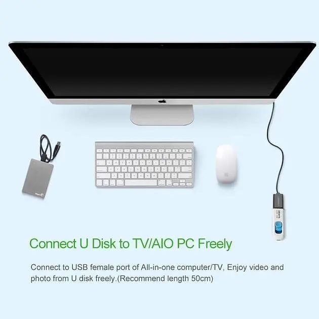 Подовжувач Ugreen USB 2.0 AM / AF штекер - роз'єм 3М (US103) - фото 4