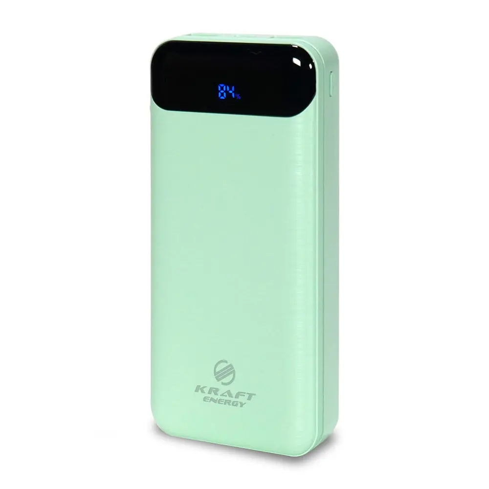 Повербанк 20000 mAh Power Bank Kraft KPB-2020FC Green 22.5W QC3.0 (43-00095) - фото 2