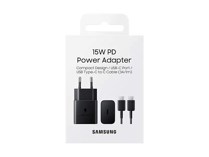 Зарядний пристрій Samsung 15 W PD + C-C Black (EP-T1510XBEGRU) - фото 5