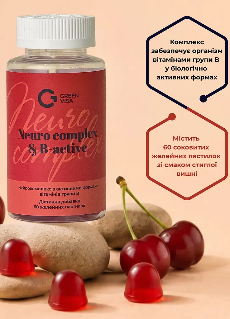 Нейрокомплекс Neuro complex & B-active, Грін Віза, 60 штук - фото 2