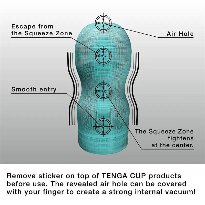Мастурбатор Tenga Original Vacuum Cup Extra Cool з ефектом холоду, 15.5х6.9 см (білий) - фото 3