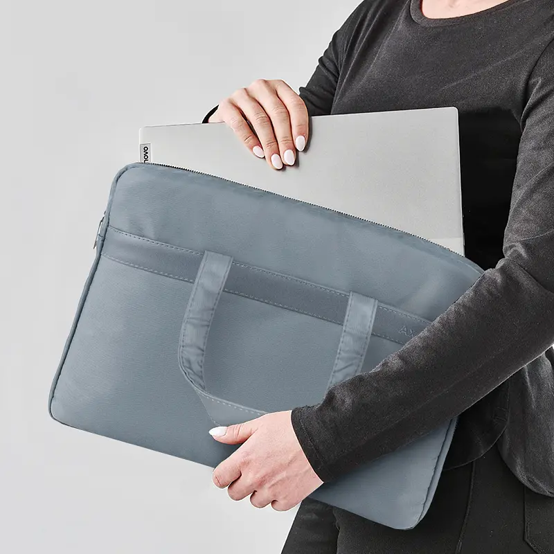 Сумка для документов текстильная Axent А4+ 1 отделение, серая (1631-02-A) - фото 3