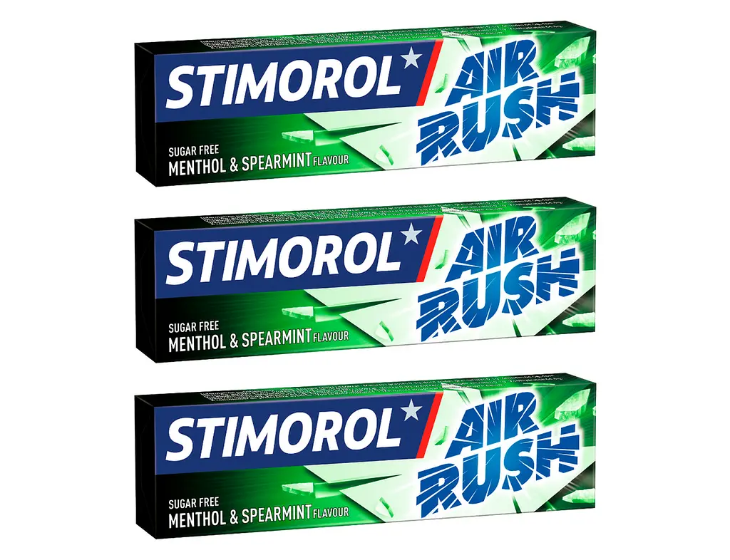 Жуйки Stimorol Air Rush Menthol Spearmint 3х10шт  - фото 3