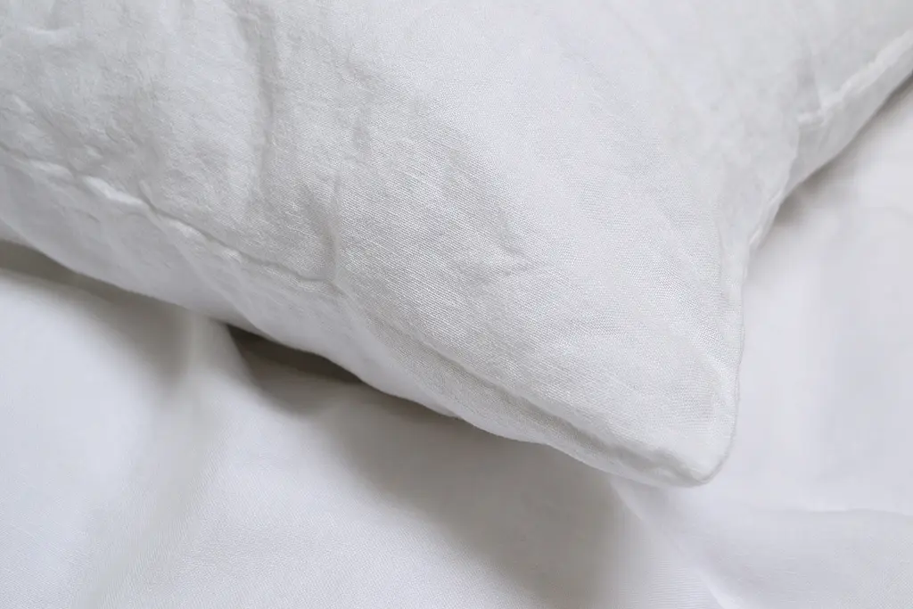 Постельное белье со льна Lotus Home - Karlin white белый евро - фото 4