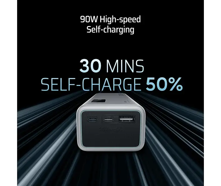 Внешний аккумулятор CUKTECH PB200P 20000mAh 150W 3 порта 2C1A серый - фото 5