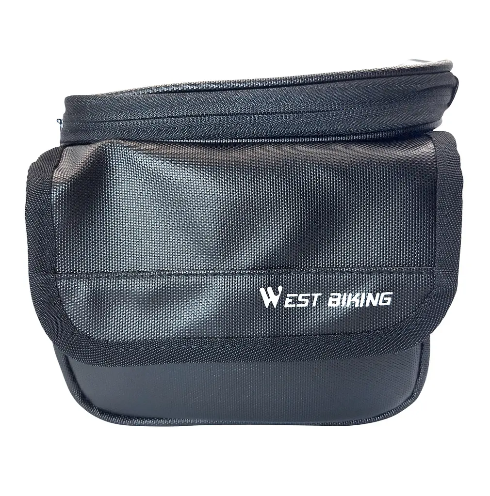 Велосумка на раму West Biking YP0707322 1,4 л для смартфона 7.2" 18х15х14 см чорний (G0001974) - фото 2