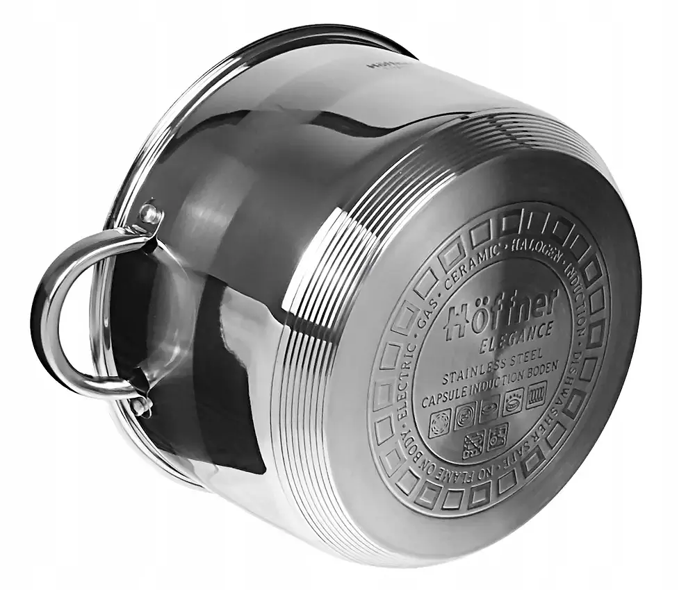 Кастрюля с крышкой Hoffner HF-4463 нержавеющая сталь 5-ти шаровое дно - фото 2