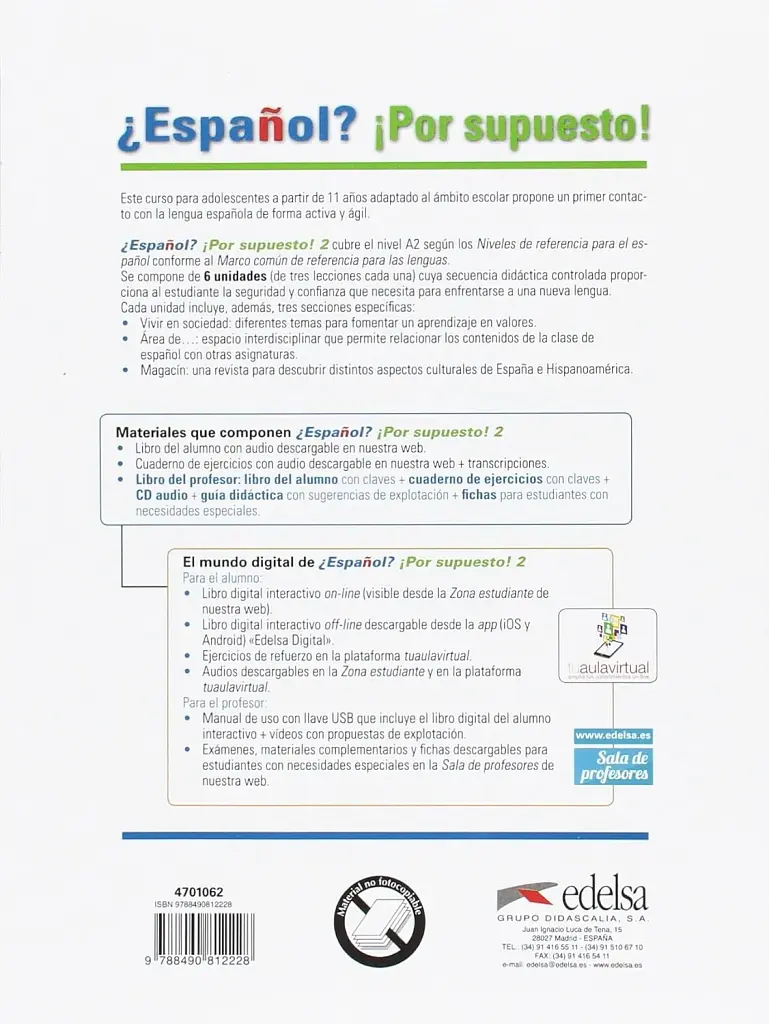 Espanol? Por supuesto! 2 (A2) Libro del profesor + CD - фото 2