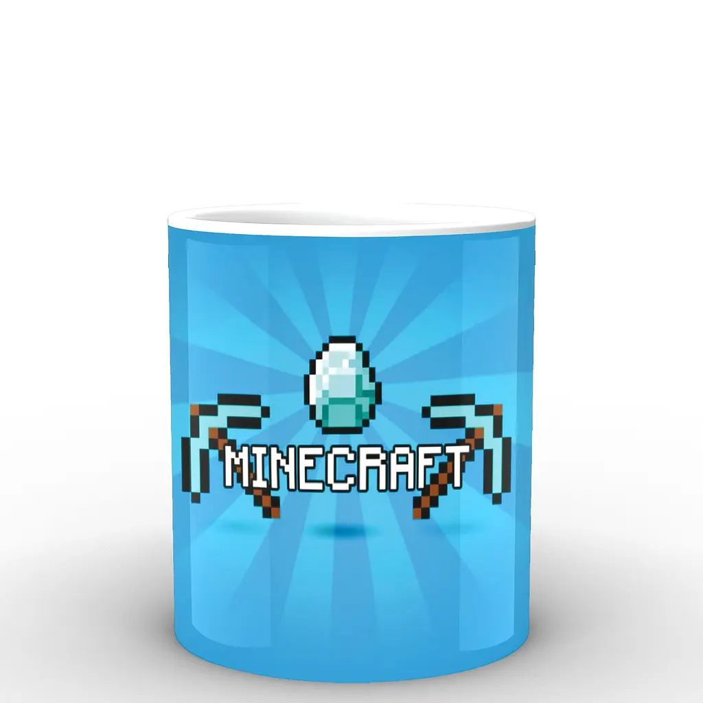 Кухоль GeekLand Minecraft Майнкрафт алмаз MС.02.012 330 мл білий - фото 2