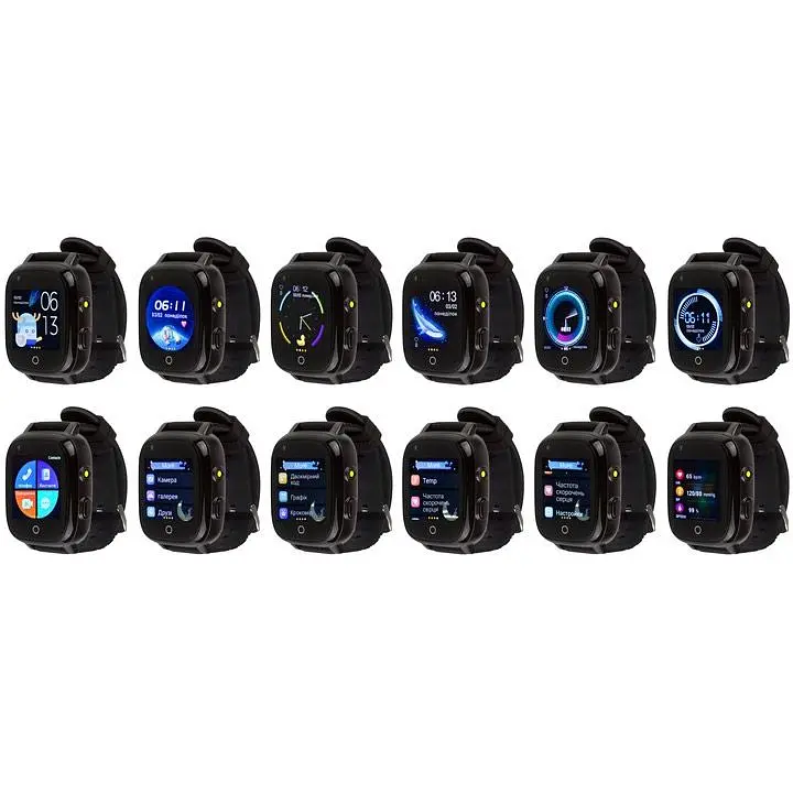 Дитячий водонепроникний смарт-годинник AmiGo GO005 4G WIFI Thermometer Black [59321] - фото 5