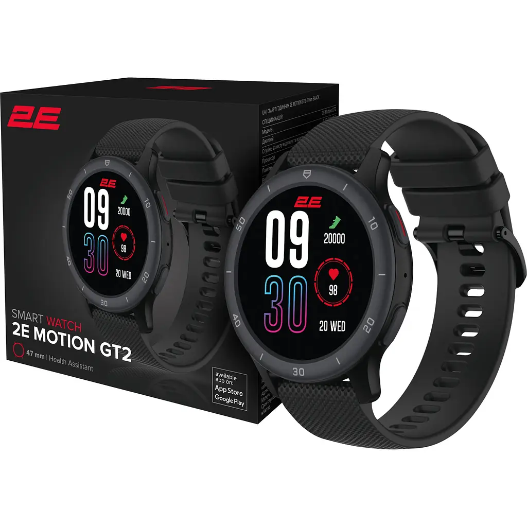 Смарт-годинник 2E Motion GT2 47mm Black (2E-CWW21BK) - фото 7