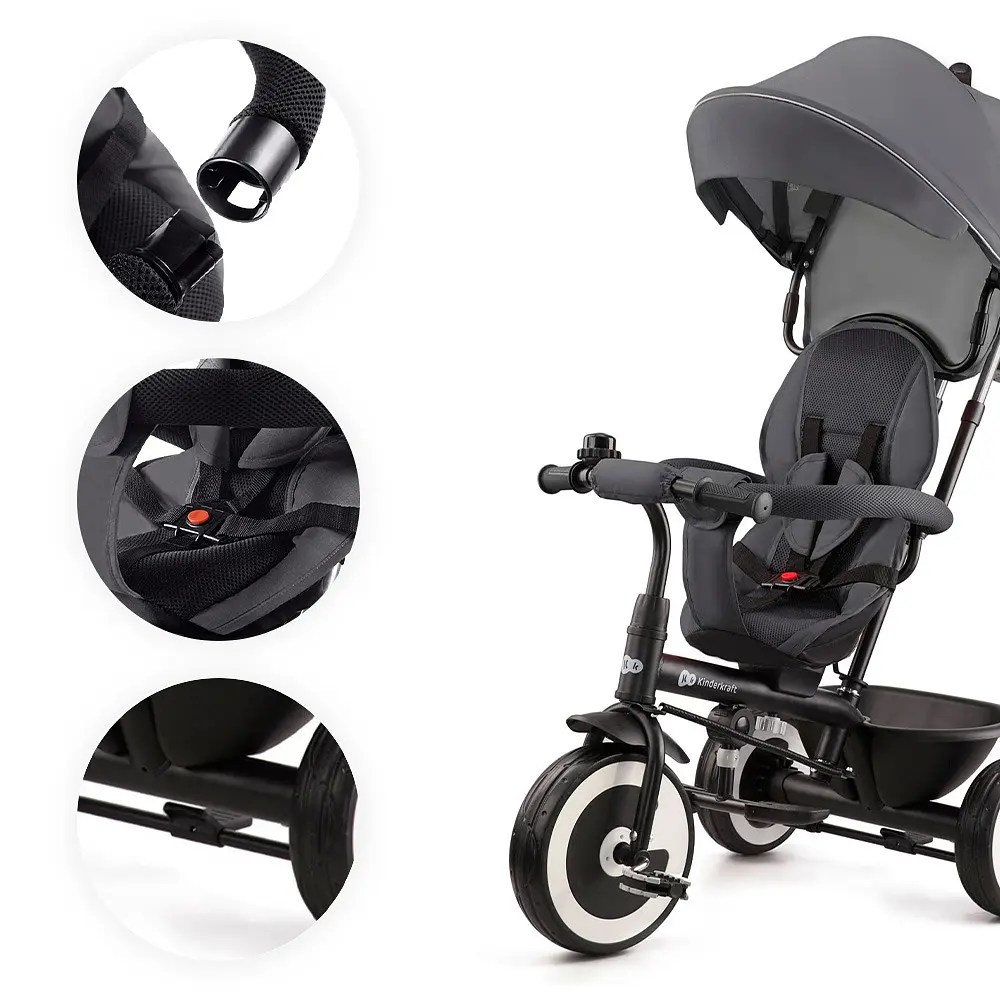 Дитячий триколісний велосипед Kinderkraft Aston rose pink (5902533922369) - фото 4