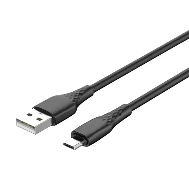 Дата кабель USB 2.0 AM to Micro 5P 1.0m 3A textured PVC black ColorWay (CW-CBUM094-BK) - фото 2