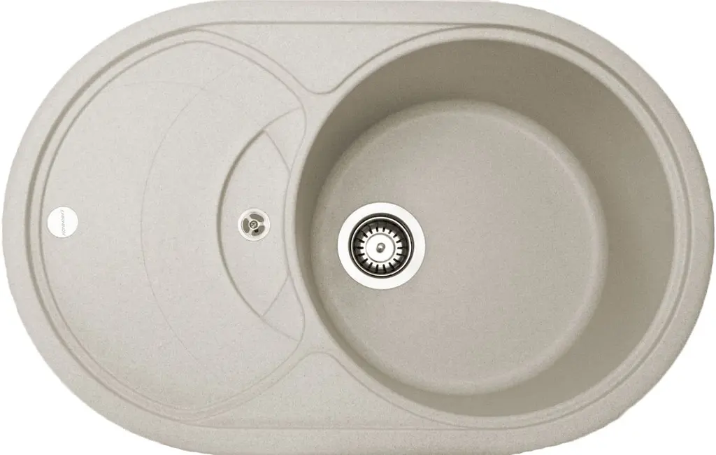 Кухонна мийка Adamant SHELL avena 770x495x200 мм, з крилом 77 см - фото 3