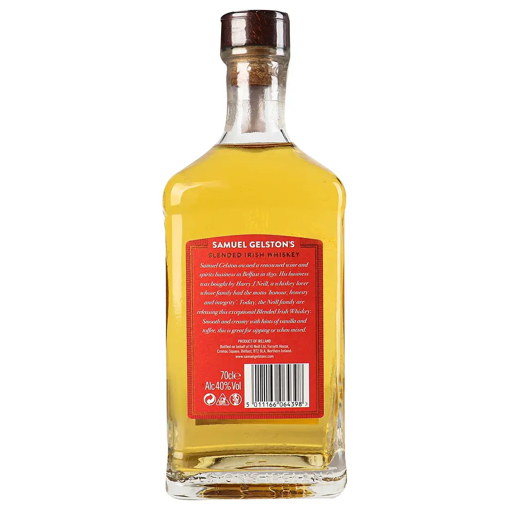 Виски Samuel Gelston's Irish Whiskey, 40%, 0,7 л (887416) - фото 5