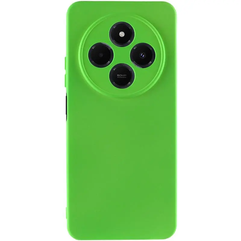 Чехол TPU GETMAN Liquid Silk Full Camera для Xiaomi Redmi 14C / Poco C75 Салатовый / Neon Green - фото 3