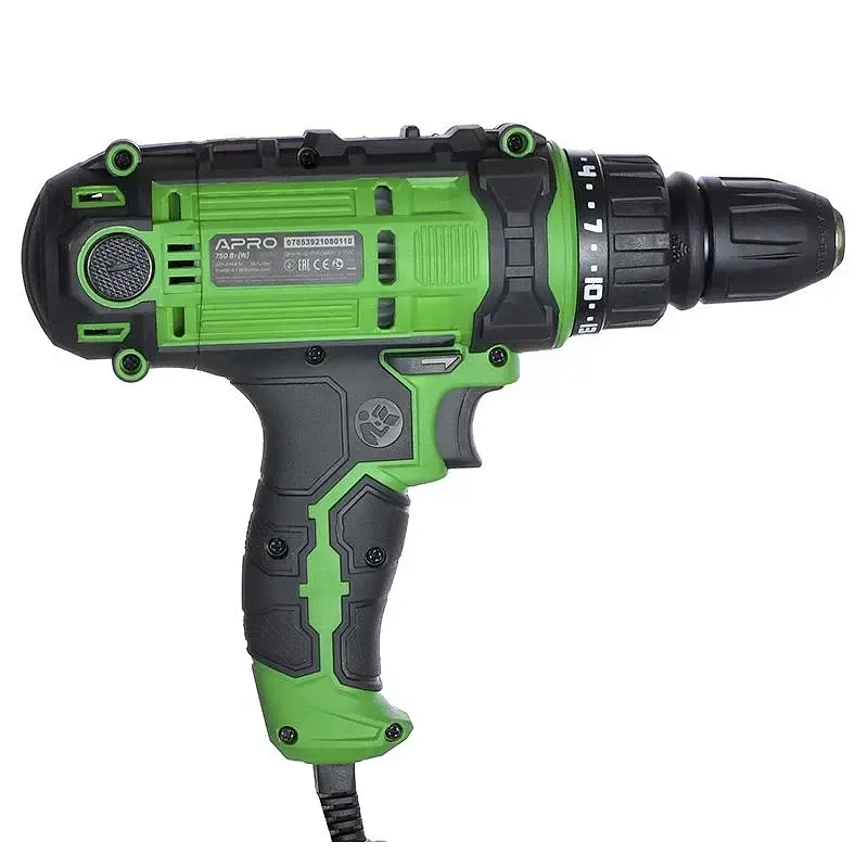 Дрель-шуруповерт сетевой Apro D750C 0-400/0-1600 об/мин 30412 - фото 3