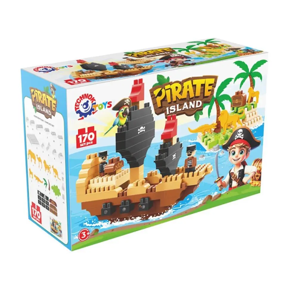 Дитячий розвивальний конструктор Pirate Island 170 деталей (IC-187-C-583)