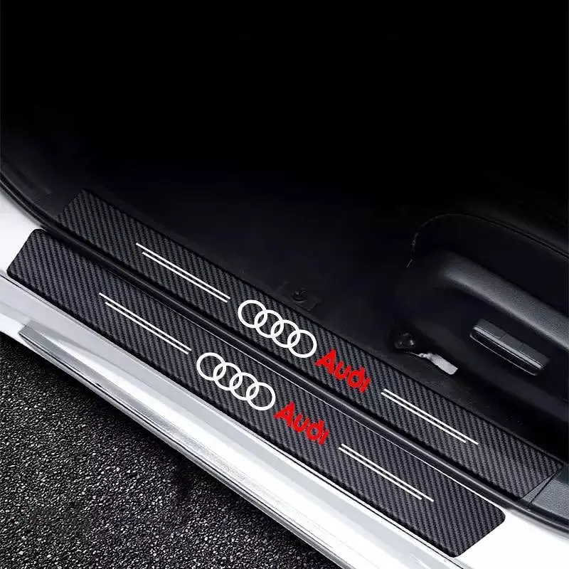 Захисна плівка накладка на пороги для Audi Чорний Карбон 4 шт - фото 3