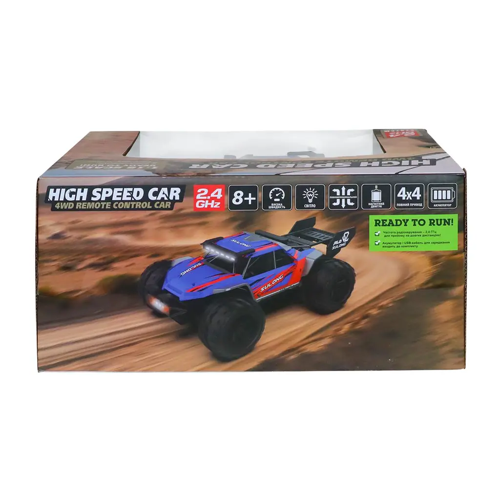 Автомобіль OFF-ROAD на р/к – HIGH SPEED (синій, 1:16, 2.4 ГГц, акум. 3,7 V) KS Drive SL-8024A - фото 7