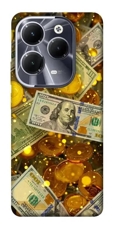 Чохол Demsky Gold and dollars для Infinix Hot 40