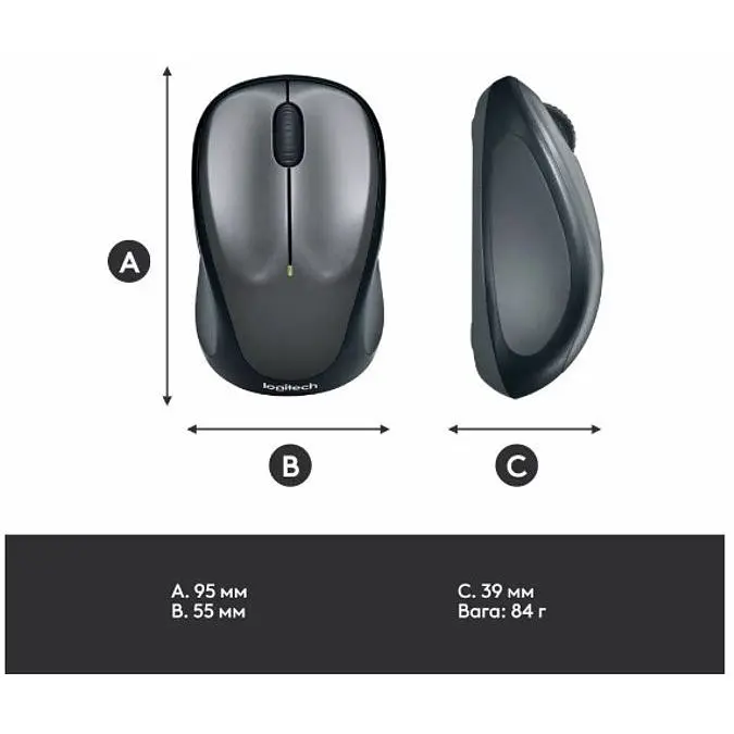 Мышь компьютерная Logitech M235 Wireless Colt Glossy (910-003146, 910-007129) - фото 2