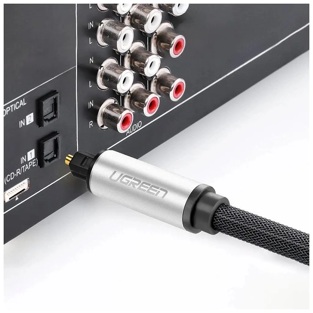 Кабель мультимедійний Optical Toslink 1.5m AV108 black Ugreen (10542) - фото 5