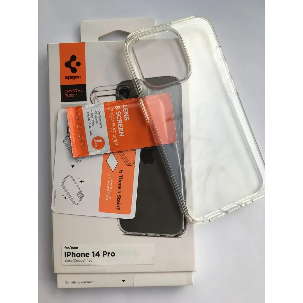 Оригінальний прозорий силіконовий чохол Spigen Liquid Crystal Flex для iPhone 14 Pro Crystal ACS04663 - фото 5