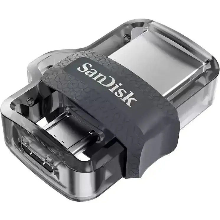 USB Flash накопичувач SanDisk 128GB Ultra Dual Drive m3.0 USB 3.0/microUSB OTG black (SDDD3-128G-G46) - фото 2