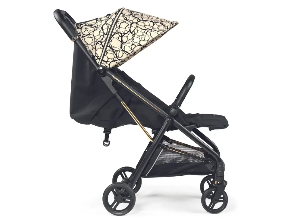 Прогулянкова компактна коляска Peg-Perego Selfie Grafic Gold, золотий з чорним (IP22000000AB50RO01) - фото 4