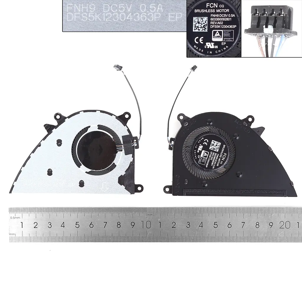 Вентилятор для HP 470 G8 G9 G10 17-CP 17Z-CP 17-CN 17T-CN 17S-CU, (UMA Fan, M50402-001, FNH9 DFS5K12304363P) - фото 3