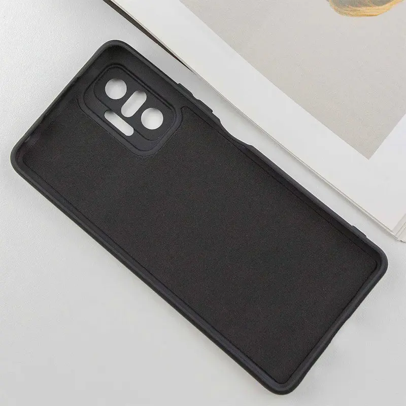 Чохол TPU Getman Liquid Silk Full Camera для Xiaomi Redmi Note 10 Pro / 10 Pro Max Чорний / Black - фото 4