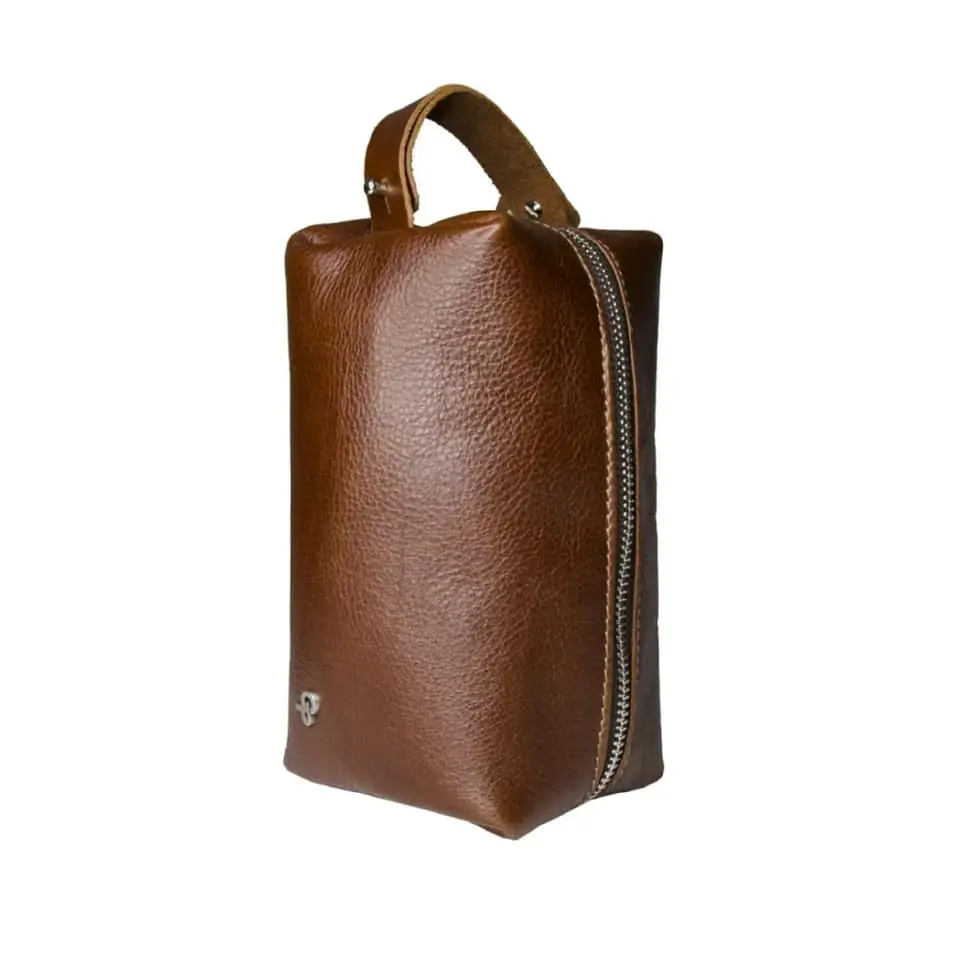 Чоловіча косметичка несесер шкіряна GRANDE PELLE 16х8х8 см acs0032160 - фото 2