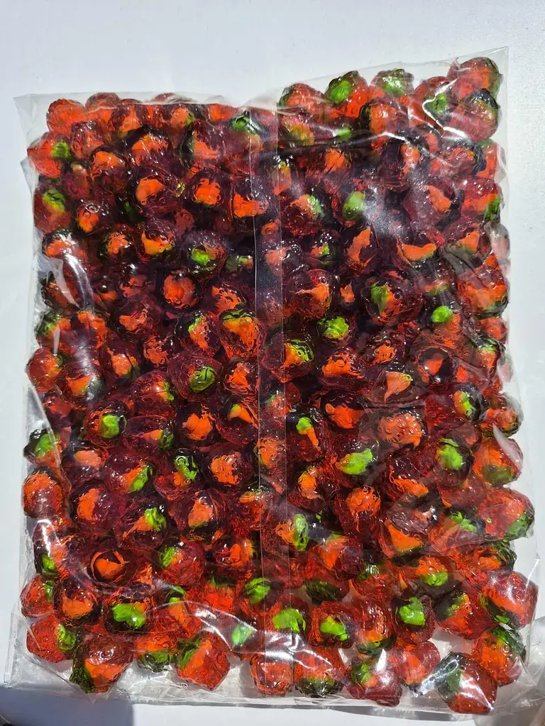 Желейні цукерки Jelly 4D Strawberry ПОЛУНИЦЯ 1 кг - фото 3