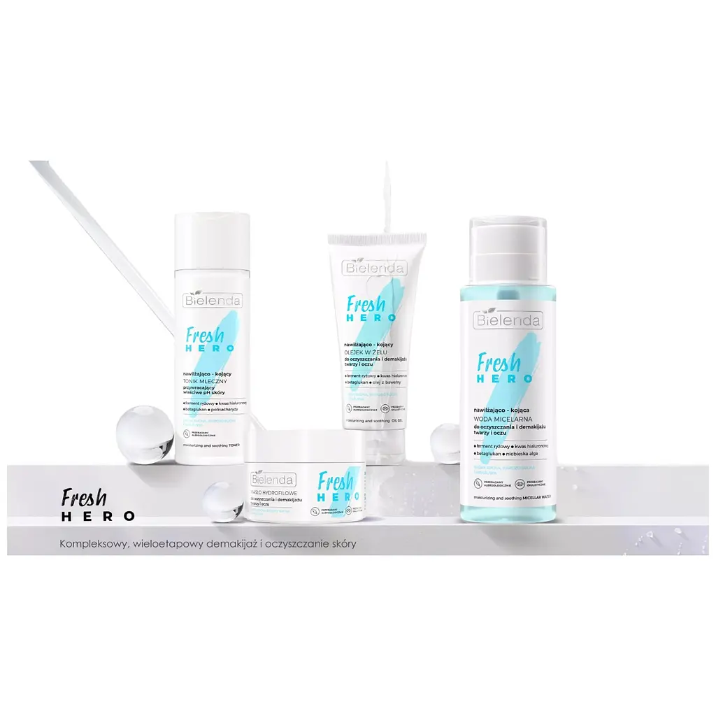 Гель-масло Bielenda Fresh Hero Moisturizing And Soothing Oil Gel ﻿﻿﻿﻿﻿для зняття макіяжу 90 г - фото 4