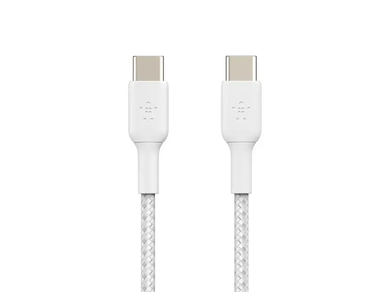 Кабель Belkin Braided USB-C to USB-C White 1m (CAB004BT1MWH) - фото 3