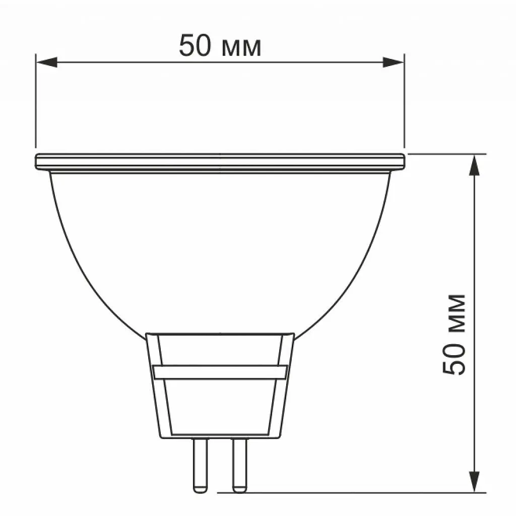 Лампочка Videx MR16e 6W GU5.3 3000K 220V (VL-MR16e-06533) - фото 3