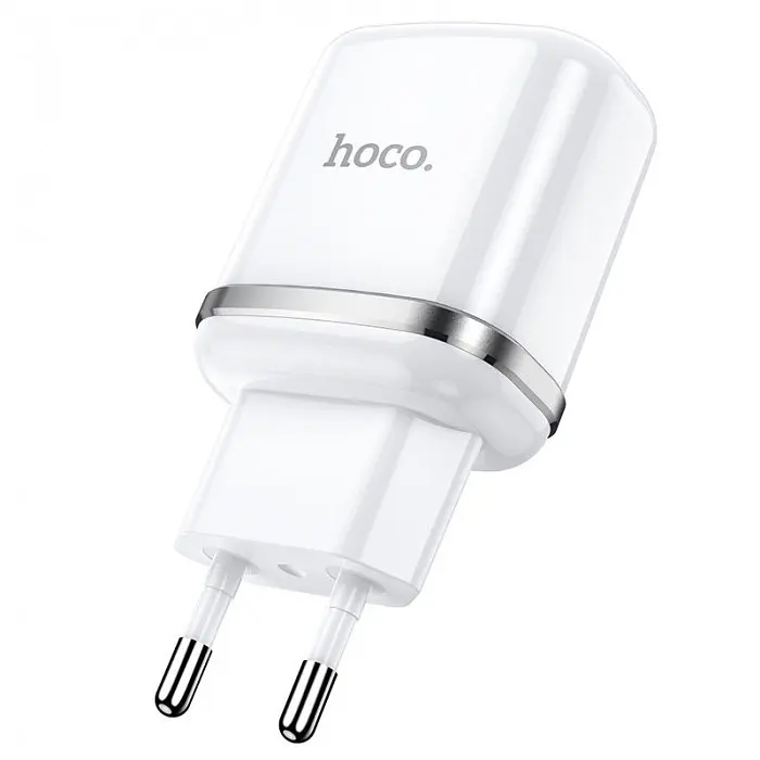 Сетевое зарядное устройство Hoco N4 Aspiring 2USB 2.4A micro-USB Белый - фото 3