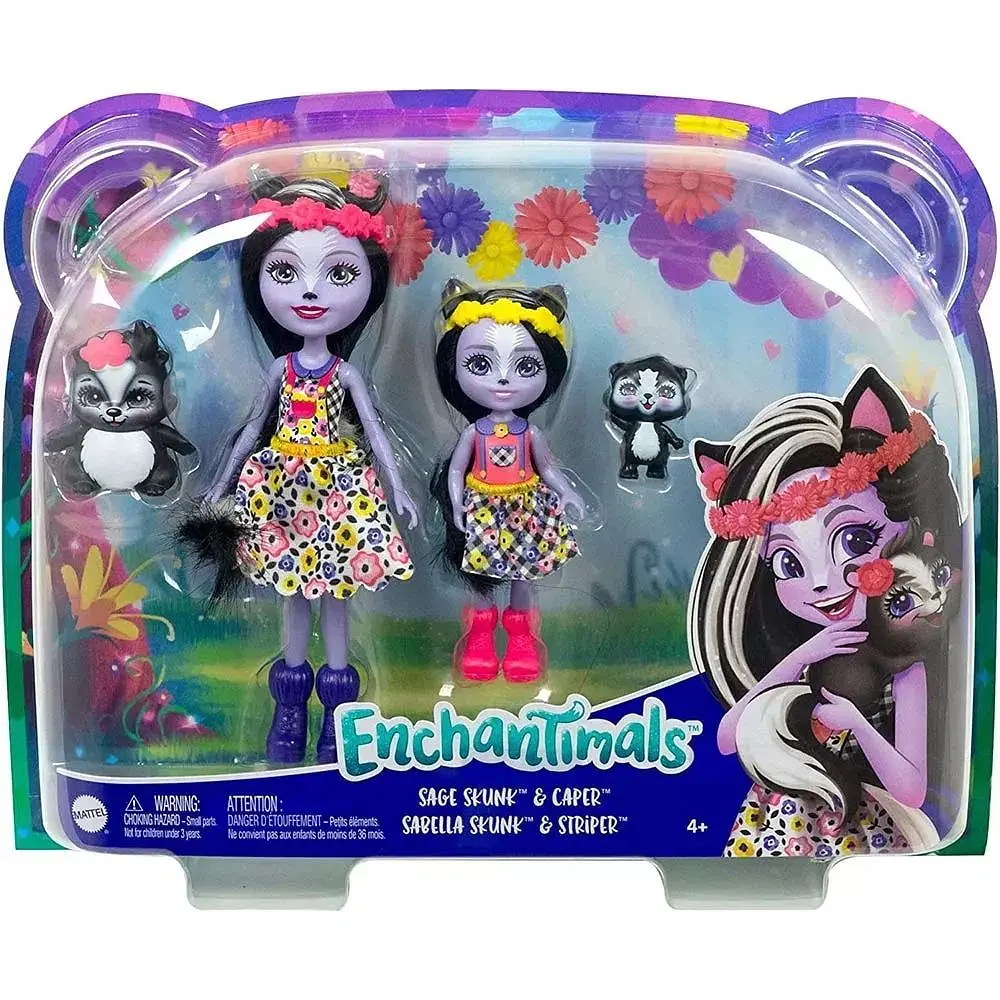 Лялька Enchantimals Скунсік Сейдж із молодшою сестричкою (HCF82) - фото 2