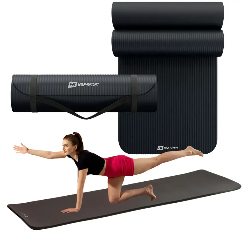 Килимок для йоги Hop-Sport HS-NB015GM NBR 1.5 см чорний - фото 7