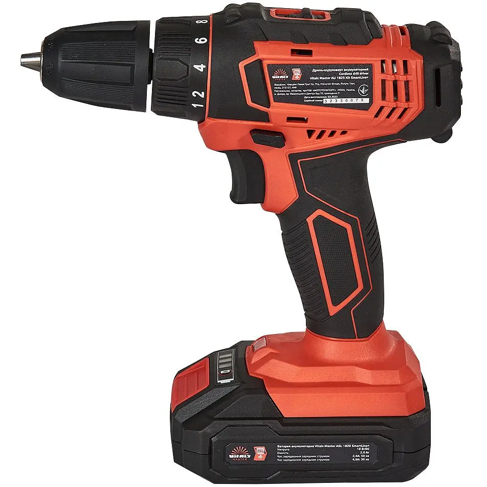 Дриль-шурупокрут Vitals Master AU 1825 Kit SmartLine+ (3) акумуляторний (184442) - фото 4