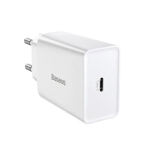 Сетевое зарядное устройство для Baseus Speed Mini Quick Charger 1C 20W EU белый CCFS-SN02 - фото 2