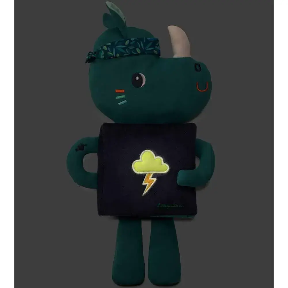 М'яка книга Lilliputiens Носоріг Маріус світиться у темряві (83419) - фото 2