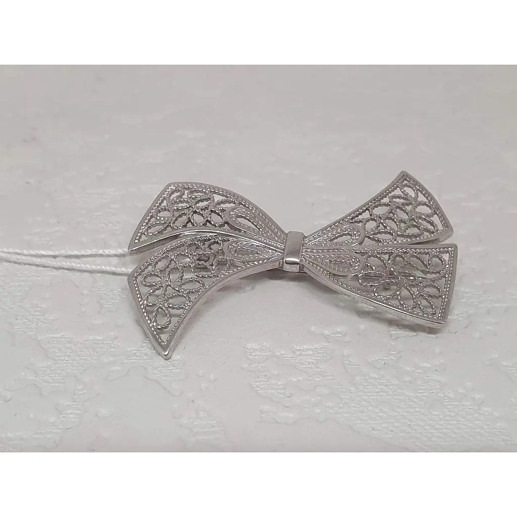Срібна брошка Ірій Бантик. 9525 - фото 2
