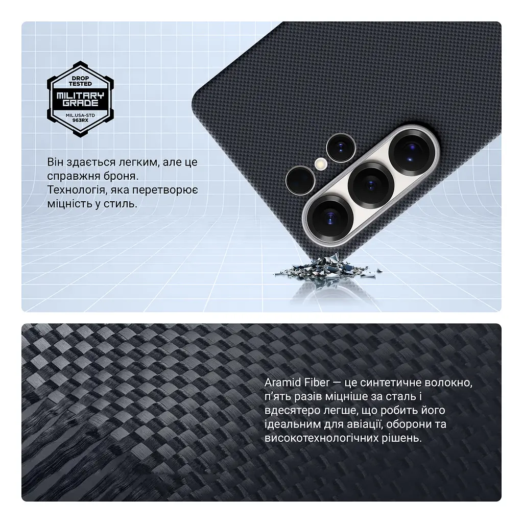 Чехол ArmorStandart BlackIcon Aramid Plain MagCase для Samsung S25 Ultra Black (ARM90163) - фото 4