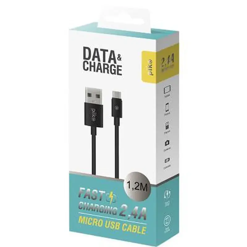 Дата кабель USB 2.0 AM to Micro 5P 1.2m black Piko (1283126494918) - фото 2