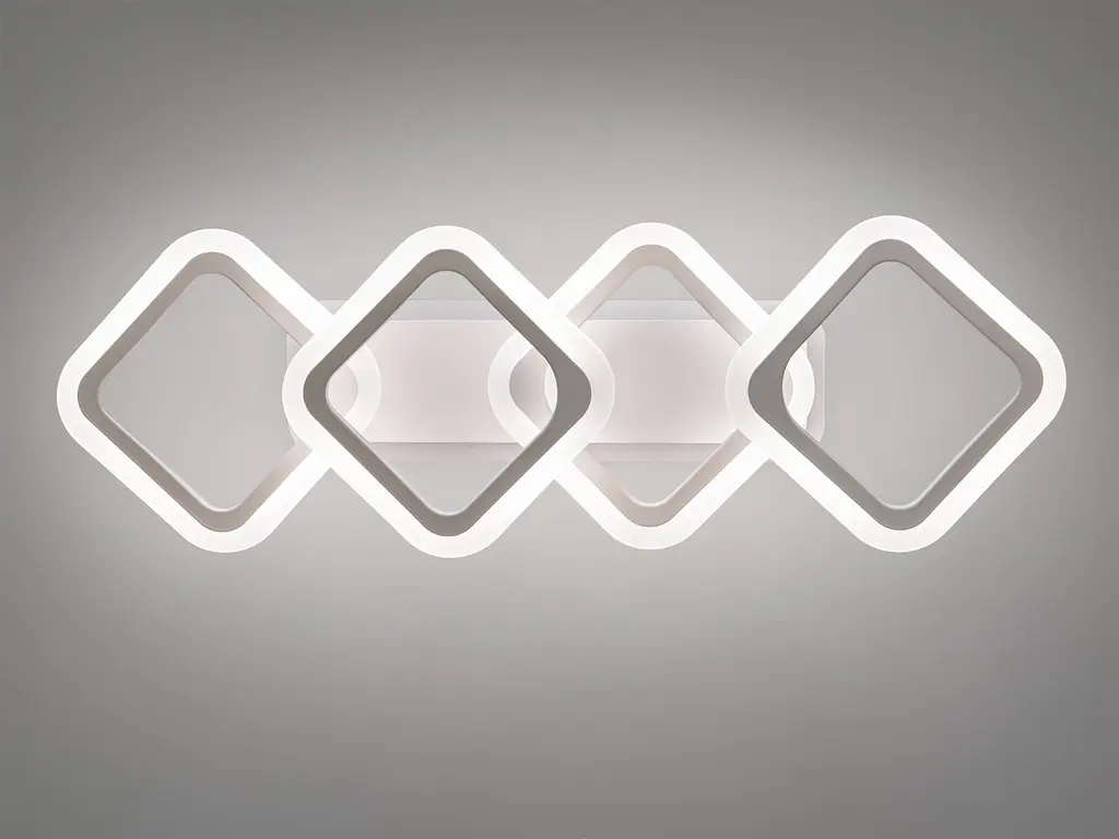 Світильник LED Diasha HA8160/2+2WH, 60W, 3200K-6500K, білий метал, сучасний стиль для дому - фото 4