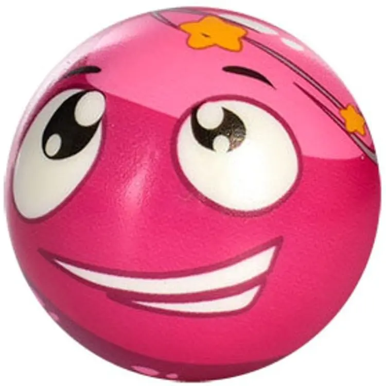 Мяч детский фомовый Bambi Смайл 6.3 см розовый (MS 3485(Pink)) - фото 1