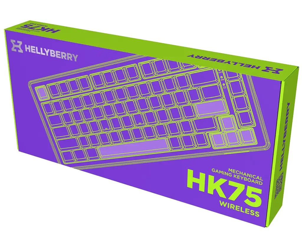 Клавиатура игровая механическая HATOR HK-75-WV Wireless Hellyberry Switch USB, 2,4 ГГц, Bluetooth 5.3 White-Violet - фото 8